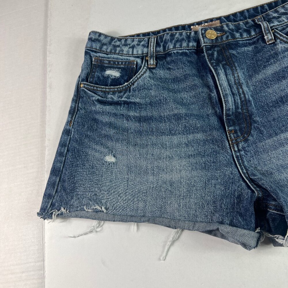 Kut From The Kloth Jean Short Women 36* Taylor High Rise Blue Denim Jorts Tag 14 - Picture 2 of 15